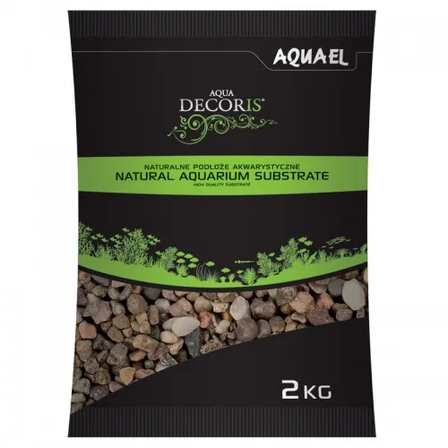 Aquael Естественный разноцветный гравий, 2 кг