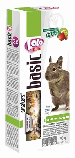 Lolo Pets Smakers Лакомство для дегу (Фрукты, орехи) для грызунов