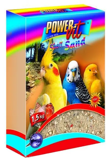 Power Vit Песок с ракушками, 1,500 г для птиц