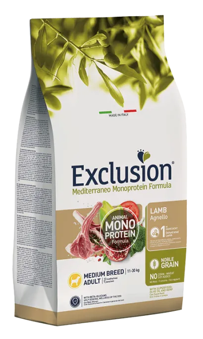 Exclusion Monoprotein Noble Grain Adult Medium (Ягненок), 3 кг