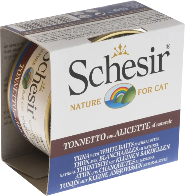 Schesir with Tuna Whitebait (Тунец, анчоусы в соку) для кошек