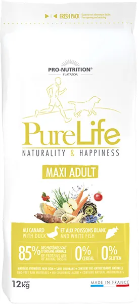 Flatazor Pure Life Adult Maxi Dog (Утка, белая рыба)