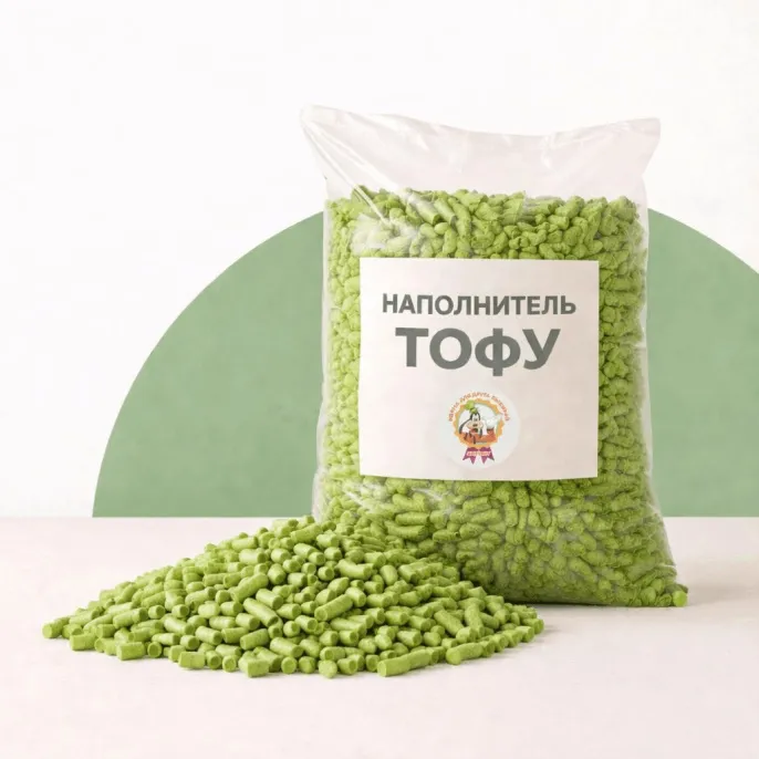 Наполнитель на развес для кошачьего туалета Тофу (1 литр)