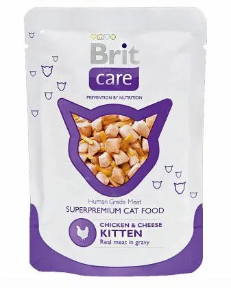 Brit Care Kitten Chicken Breast & Cheese Pouch для кошек
