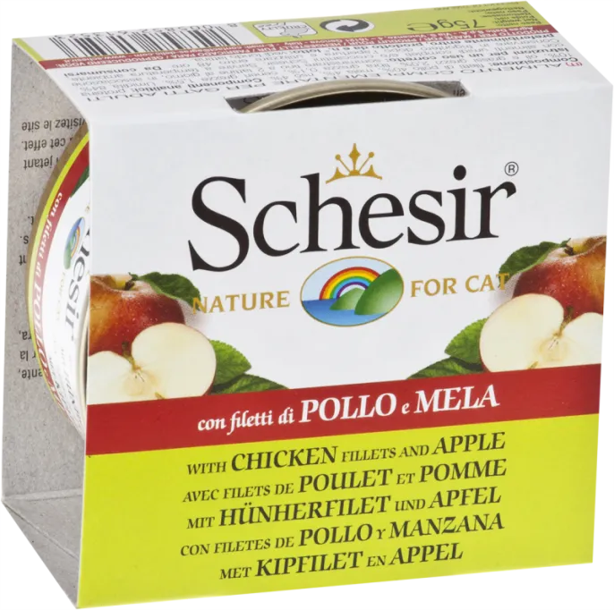 Schesir Chicken Аpple (Цыпленок, яблоко) для кошек