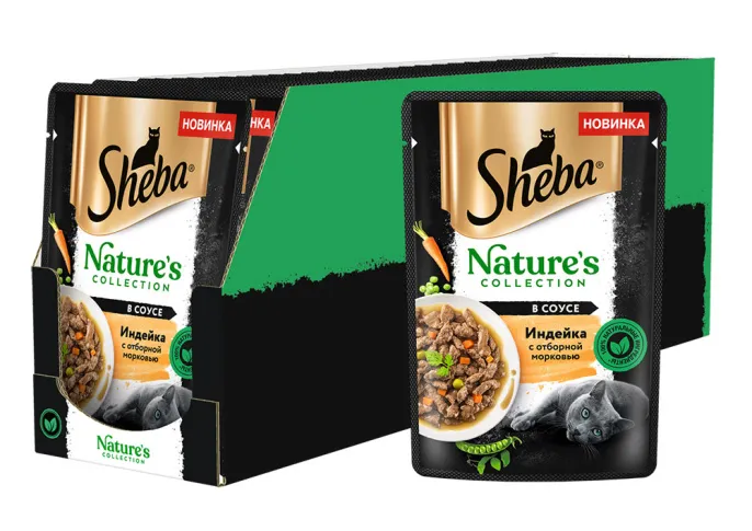 Sheba Nature's Collection (Индейка и морковь в соусе) для кошек