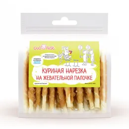 Dog Fest Куриная нарезка на жевательной палочке для собак