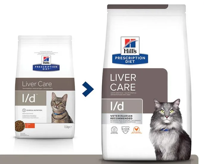 Hill's Prescription Diet l/d Liver Care для кошек (Курица), 1,5 кг