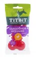 ТИТБИТ Съедобная игрушка косточка с уткой Standart для собак
