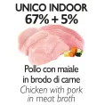Unica Natura UNICO INDOOR Куриное филе со свининой для кошек