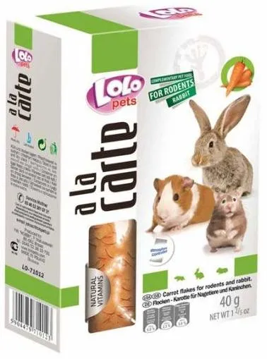 Lolo Pets Хлопья (Морковь), 40 г для грызунов