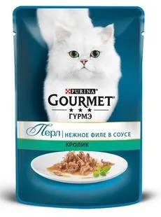 Консервы Gourmet Перл Нежное филе в соусе с кроликом для кошек