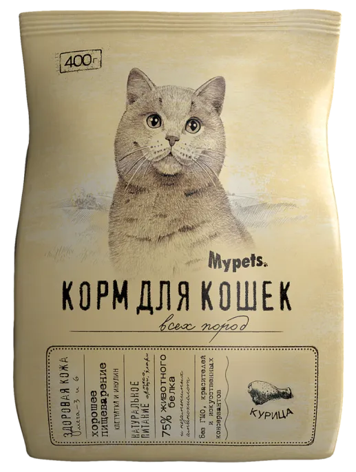 Mypets для кошек всех пород (Курица), 400 г