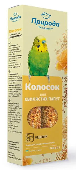 Природа Колосок Медовый для волнистых попугаев для птиц