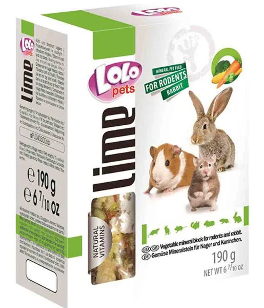 Lolo Pets Минеральный камень с овощами XL, 190 г для грызунов