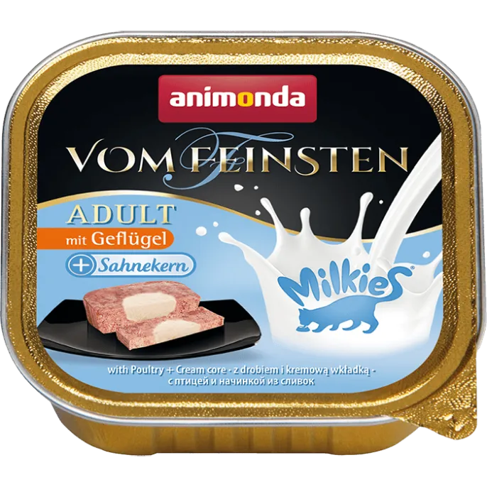 Vom Feinsten Milkies (с дом. птицей и начинкой из сливок) для кошек