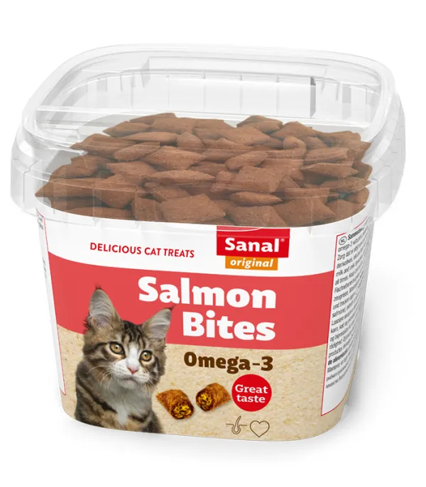 Sanal Salmon Bites с паштетом из лосося для кошек