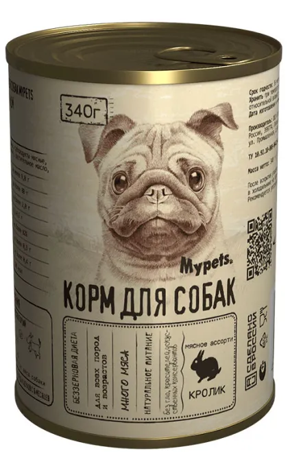 Mypets Консервы (Мясное ассорти с кроликом) для собак