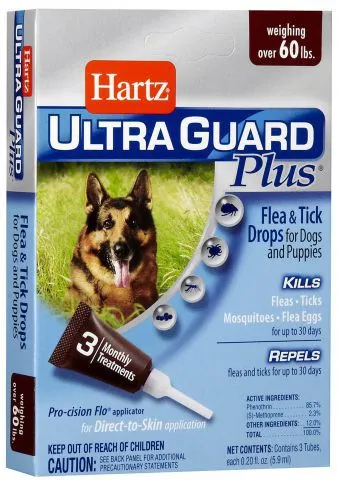 Hartz Ultra Guard PLUS Drops дополнительная защита 4 in 1 для питомцев