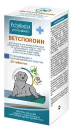 Pchelodar Ветспокоин Таблетки д/средних и крупных собак, 30 таб.