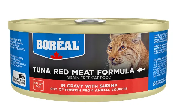 Boreal Cat Красное мясо тунца в соусе с креветками для кошек