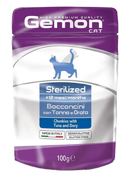 Gemon Pouch Cat Sterilized Tuna/Dory для кошек