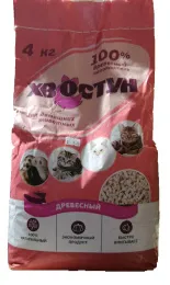 Наполнитель "ХВОСТУН" древесный для кошек