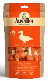 AlpenHof Жевательные косточки с уткой для мелких собак и щенков