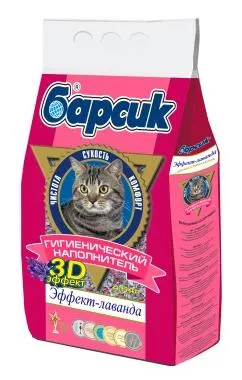 Барсик Наполнитель 3D эффект (Лаванда) для кошек