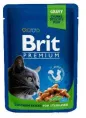 Brit Premium Cat Pouches Chicken Slices for Sterilised для кошек