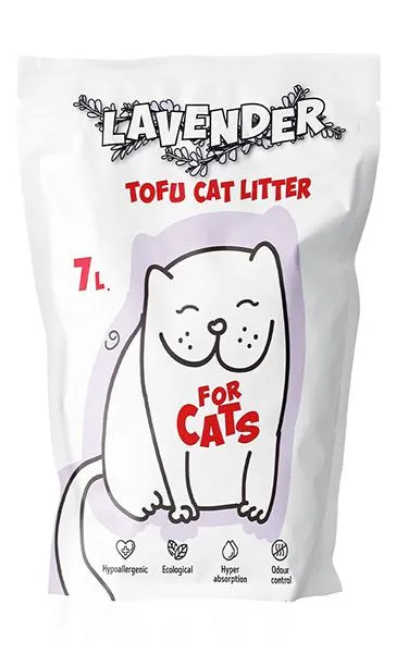 FOR CATS Наполнитель Tofu Natural (лаванда) для кошек