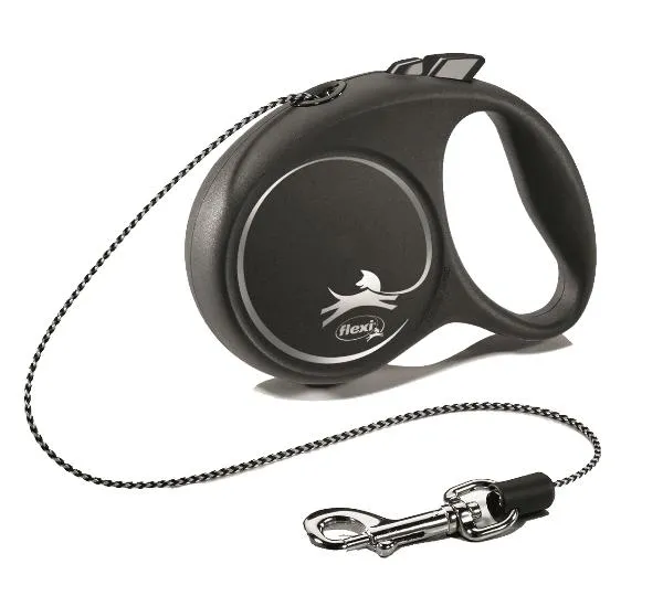 Поводок-рулетка "Flexi" "Black Design" XS, трос для собак