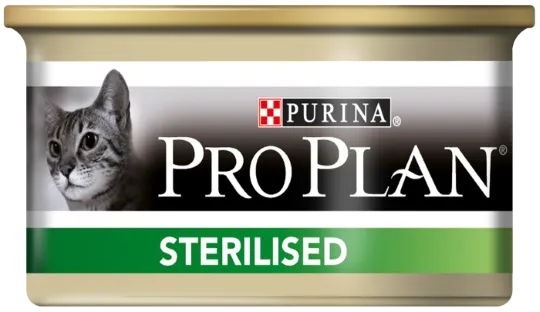 Консерва Pro Plan sterilised (Тунец, лосось) 85гр для кошек