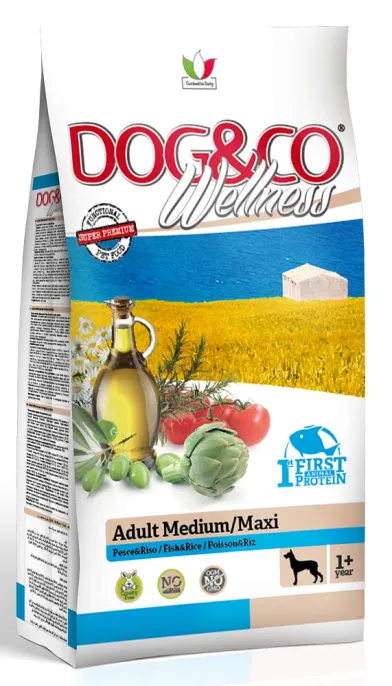 Dog&Co Wellness ADULT MEDIUM / MAXI (Рыба и рис)