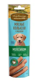Деревенские лакомства Мясные колбаски с индейкой и молозивом для собак