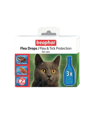 Капли Flea Drops Cats от блох и клещей для кошек