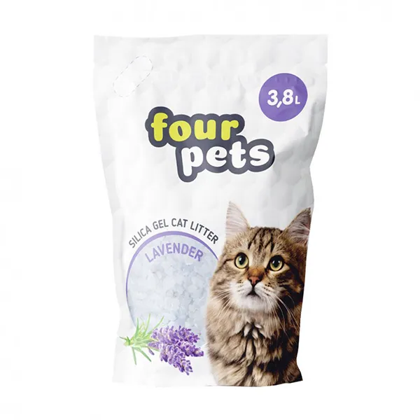 FOUR PETS силикагелевый наполнитель (лаванда) для кошек