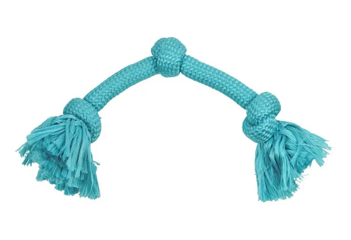 Playology Жевательный канат DRI-TECH ROPE с ароматом арахиса, голубой для собак