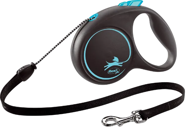 Поводок-рулетка "Flexi" "Black Design" S, трос для собак