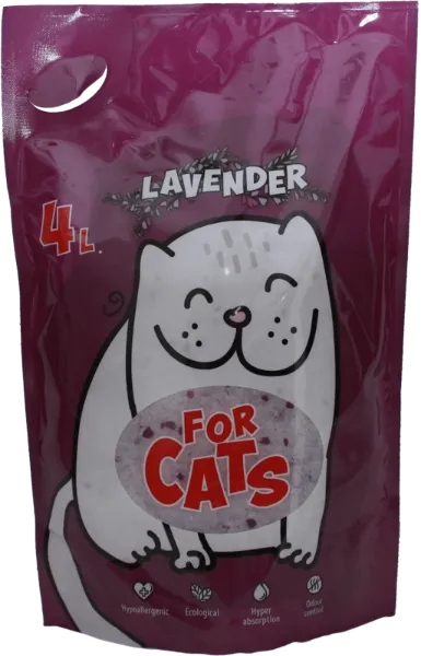 FOR CATS Наполнитель силикагелевый (лаванда) для кошек