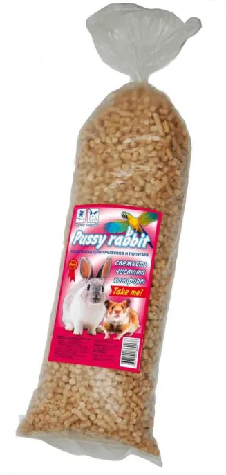 Pussy Rabbit Подстилка д/грызунов и птиц (Гранулы) для грызунов