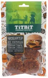 ТИТБИТ Чизбургер из курицы Меню от Шефа для собак