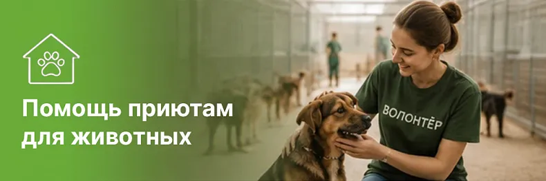 Помощь приютам для животных