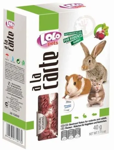 Lolo Pets Хлопья (Свекла), 40 г для грызунов