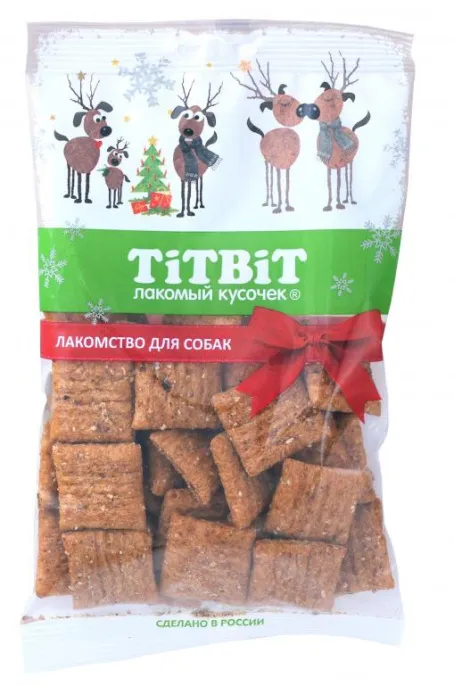 ТИТБИТ Начос в мясной обсыпке для собак (Новогодняя коллекция)