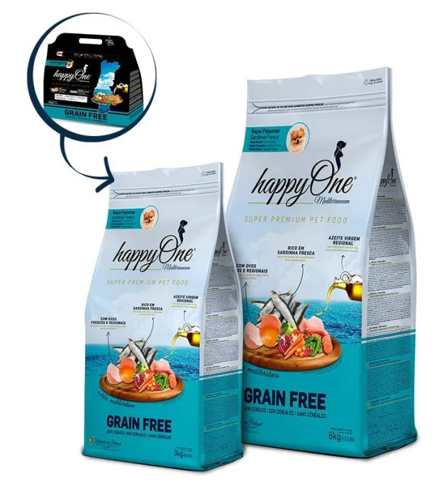 HappyOne Mediterraneum Adult Small Breeds (Сардины), 3 кг