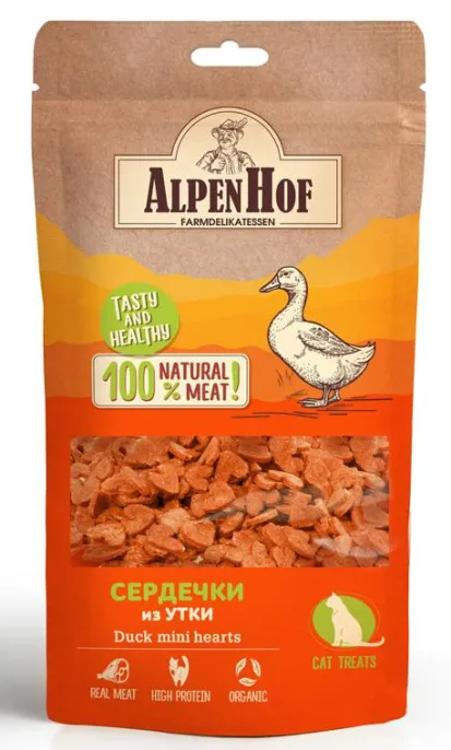 AlpenHof Сердечки из утки для кошек