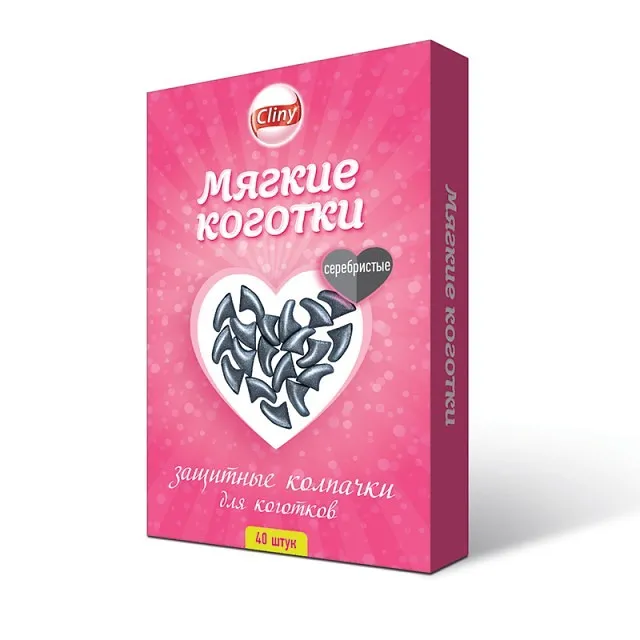 Cliny Мягкие коготки серебристые для кошек