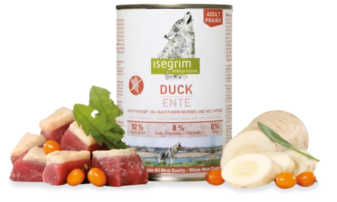 Isegrim Adult Prairie (утка+пастернак, облепиха и дикие травы) для собак