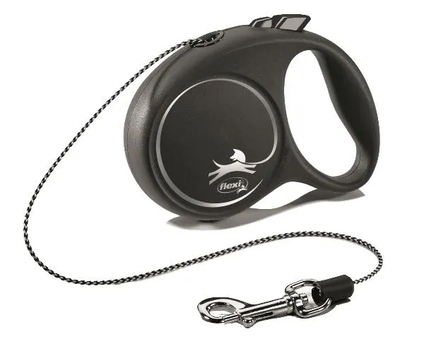 Поводок-рулетка "Flexi" "Black Design" XS, трос для собак